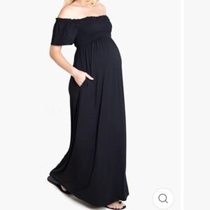 Ingrid&Isabel Off the Shoulder Maxi Dress in Wine Color, Size Small